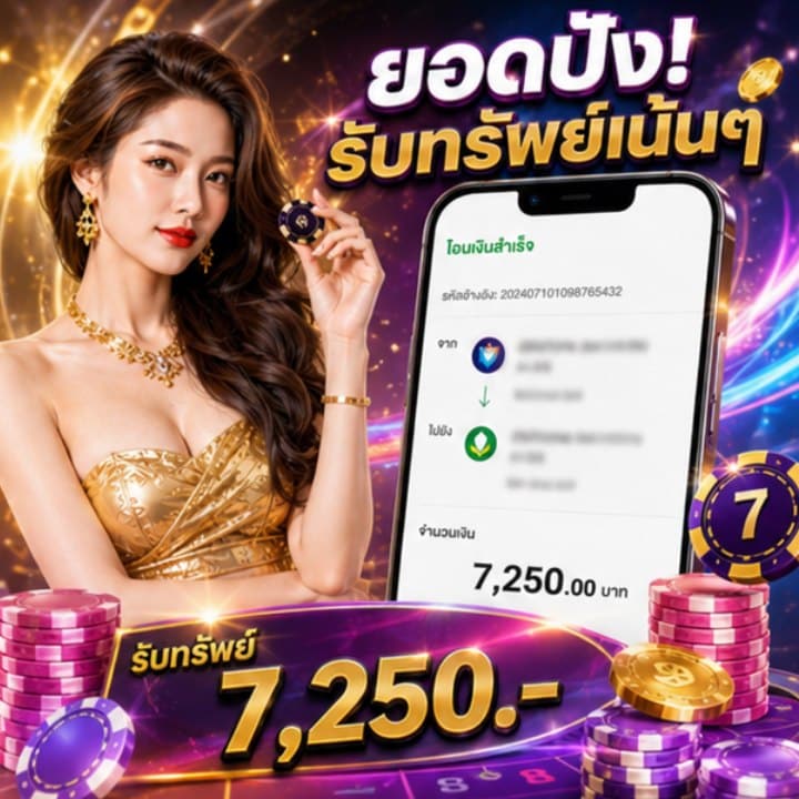 ยอดปัง! รับทรัพย์เน้นๆ รับทรัพย์ 7,250.-